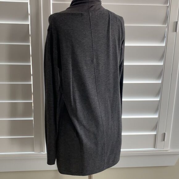 Zara Knit open front grey gray cardigan high low sweater sz S Small - Picture 5 of 8